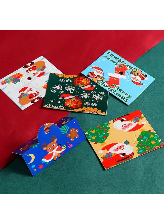 Mixed Color 25pcs Christmas Cards with Holes for DIY Charms Party and Home Decor - Image 1